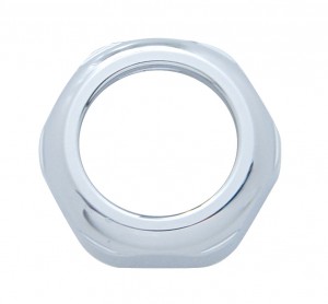 Chrome Key Switch Face Nut - Peterbilt