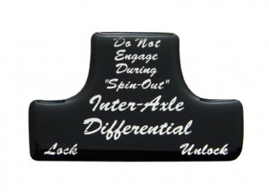 Glossy Axle-Differential Sticker - Black