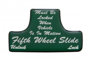 Glossy Fifth Wheel Sticker - Green