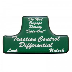 Glossy Traction Control Differential Sticker - Green