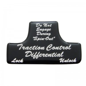 Glossy Traction Control Differential Sticker - Black