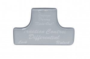 Glossy Traction Control Differential Sticker - Silver