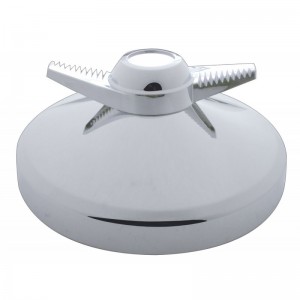 Stainless Steel 7 1/2" Rear Hub Cap W/ 2 Bar Spinner