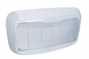 Chrome Plastic Freightliner Columbia Grill - Horiz