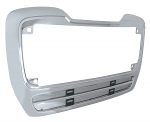 Chrome Freightliner M2 Grill Surround With Bug Scr