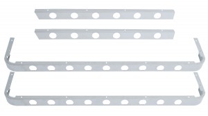 (4/Bulk) Stainless Steel Peterbilt 63" Sleeper Kit W/ 2" Light Cutout X 32