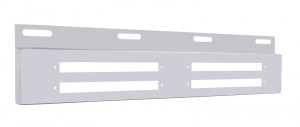 Stainless Steel Top Mud Flap Light Bracket W/ Four 9" Light Bar Cutouts