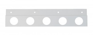 Stainless Steel Top Mud Flap Light Bracket W/ Five 2" Light Cutouts