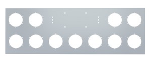 Stainless Steel Rear Center Light Panel W/ 4" Light Cutout X 11