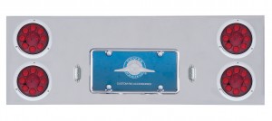 Stainless Steel Rear Center Light Panel W/ Four 4" Led Lights