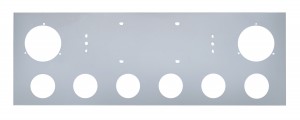Stainless Steel Rear Center Light Panel W/ Two 4