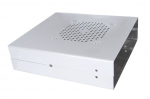 (Skpk) Stainless Steel C.B. Case W/ Front Mic. Output & Speaker Hole - Cobra 29, Uniden 76/78