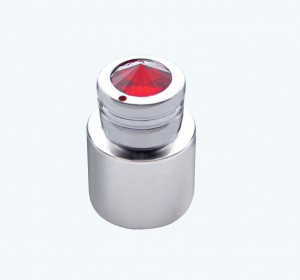 Chrome C.B. On/Off/Volume/Squelch Knob W/ Diamond - Red