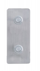 (2/Bulk) Stainless Steel Spring Loaded Rear Light Bar W/ Six 4" Round Light Cutouts - 3 3/4" Bolt Pattern