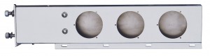 (2/Bulk) Economy 430 Stainless Steel Spring Loaded Rear Light Bar W/ Six 4" Round Light Cutouts - 3 3/4" B.P.