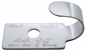 (Skpk) Stainless Steel Peterbilt 379 "Axle Differential" Switch Guard