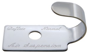 (Skpk) Stainless Steel Peterbilt 379 "Air Suspension" Switch Guard