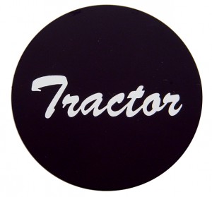 Aluminum "Tractor" Sticker - Black