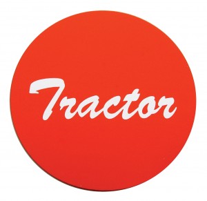 Aluminum "Tractor" Sticker - Red