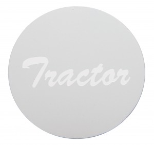 Aluminum "Tractor" Sticker - Silver