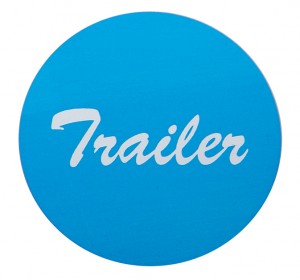 Aluminum "Trailer" Sticker - Blue