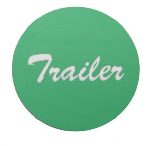 Aluminum "Trailer" Sticker - Green