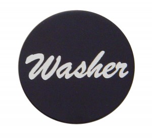 Aluminum "Washer" Sticker - Black