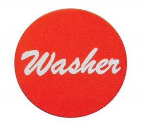 Aluminum "Washer" Sticker - Red