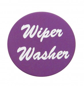Aluminum "Wiper/Washer" Sticker - Purple