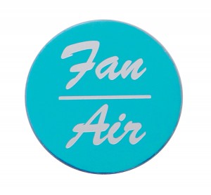 Aluminum "Fan/Air" Sticker - Blue