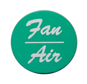Aluminum "Fan/Air" Sticker - Green