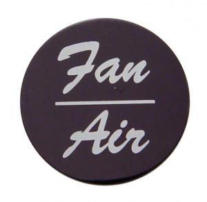 Aluminum "Fan/Air" Sticker - Black