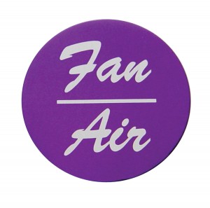 Aluminum "Fan/Air" Sticker - Purple