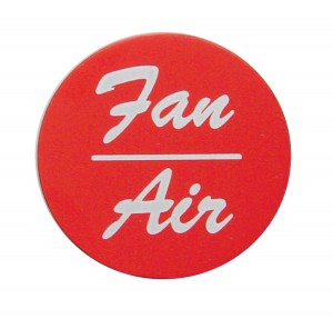 Aluminum "Fan/Air" Sticker - Red