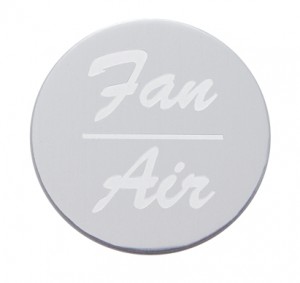 Aluminum "Fan/Air" Sticker - Silver