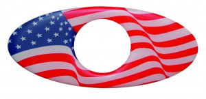 (2/Card) Glossy Key Guard - Us Flag