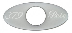 (2/Card) Glossy Peterbilt "379" Key Hole Guard - Silver