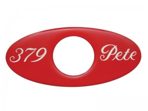 (2/Card) Glossy Peterbilt "379" Key Hole Guard - Red