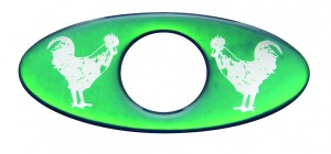 (2/Card) Glossy Chicken Key Hole Guard - Green
