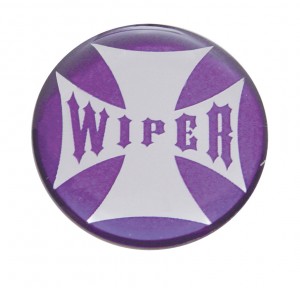 Glossy Maltese Cross "Wiper" Sticker - Purple