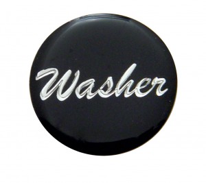 Glossy "Washer" Sticker - Black