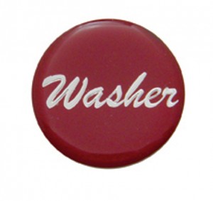 Glossy "Washer" Sticker - Red