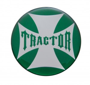 Glossy Maltese Cross "Tractor" Sticker - Green