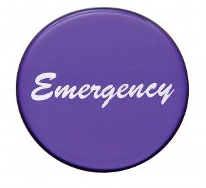 Glossy "Emergency" Sticker - Purple