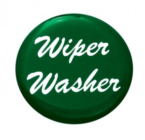 Glossy "Wiper/Washer" Sticker - Green