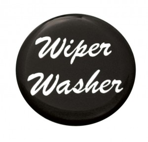 Glossy "Wiper/Washer" Sticker - Black