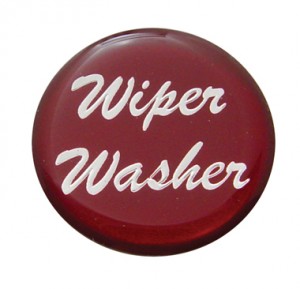 Glossy "Wiper/Washer" Sticker - Red