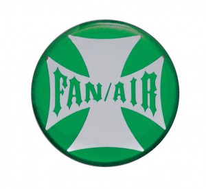 Glossy Maltese Cross "Fan/Air" Sticker - Green