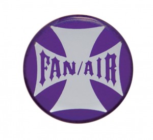 Glossy Maltese Cross "Fan/Air" Sticker - Purple