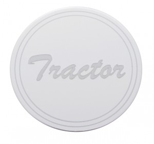 Stainless Steel "Tractor" Plaque - Cursive Script